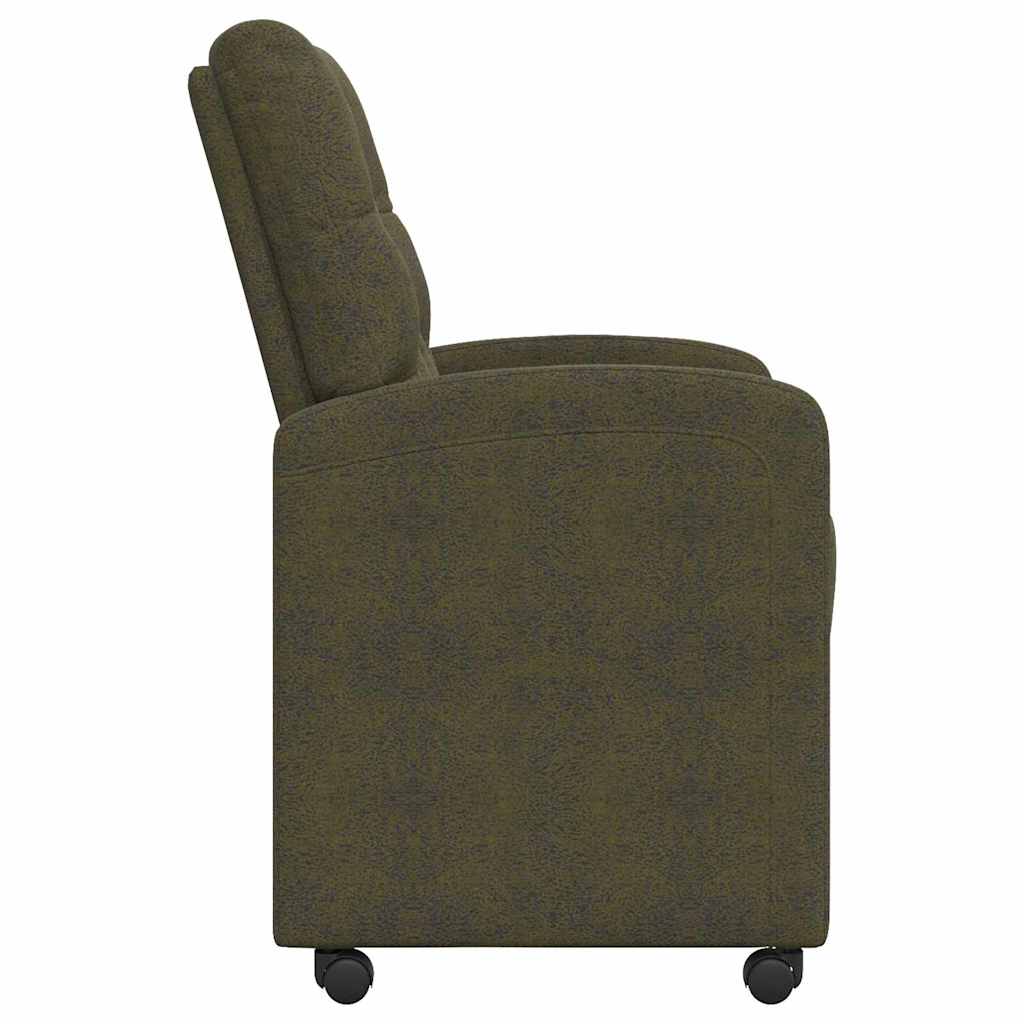 Scaune de dining cu roți 2 pcs Verde militar 58 x 67 x 97 cm GartenMobel Dekor