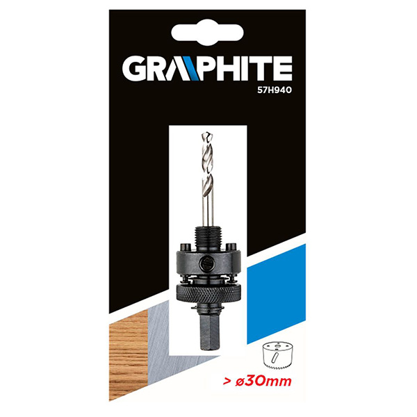 Adaptor Hexagonal pentru freza >30 mm GRAPHITE 57H940 HardWork ToolsRange