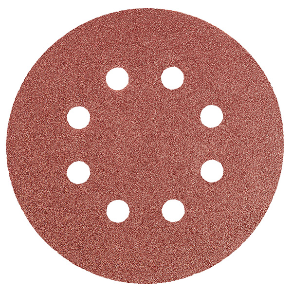 Discuri abrazive 125mm K80 5buc. cu 8 gauri GRAPHITE 55H941 HardWork ToolsRange