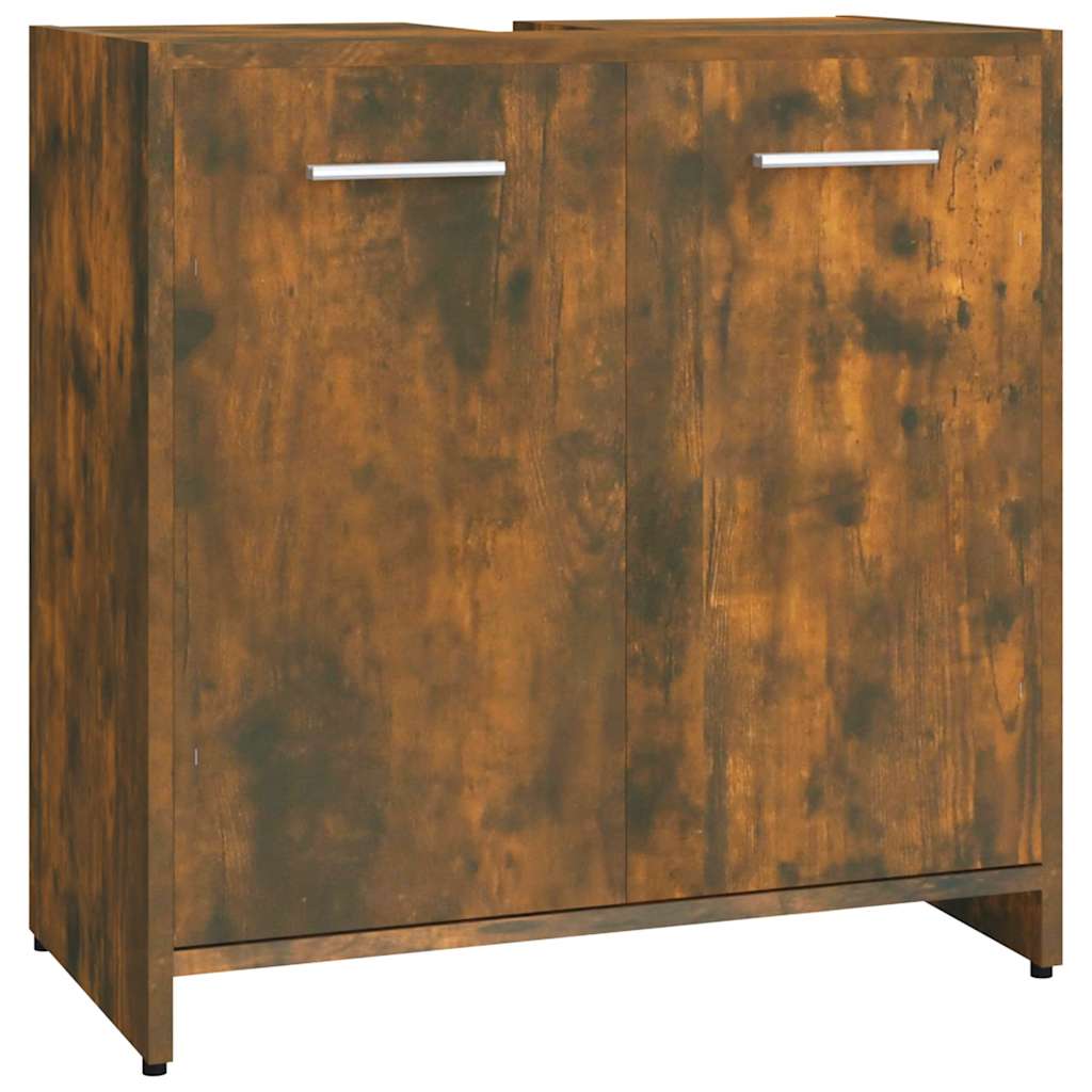 Dulap de baie, stejar fumuriu, 60x33x60 cm, lemn prelucrat GartenMobel Dekor