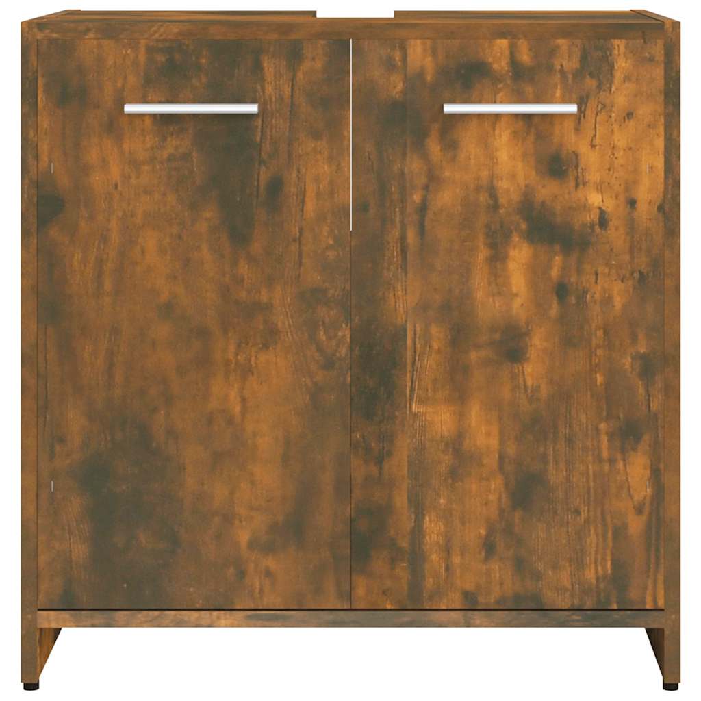 Dulap de baie, stejar fumuriu, 60x33x60 cm, lemn prelucrat GartenMobel Dekor