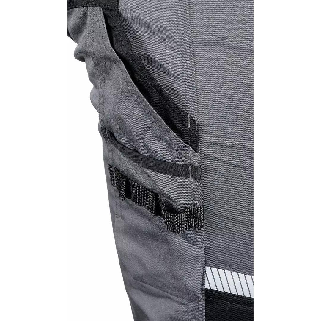 Pantaloni de lucru, bumbac si poliester, cu intariri pentru genunchi, model Mix&Match, gri, marimea XXL/56, NEO GartenVIP DiyLine