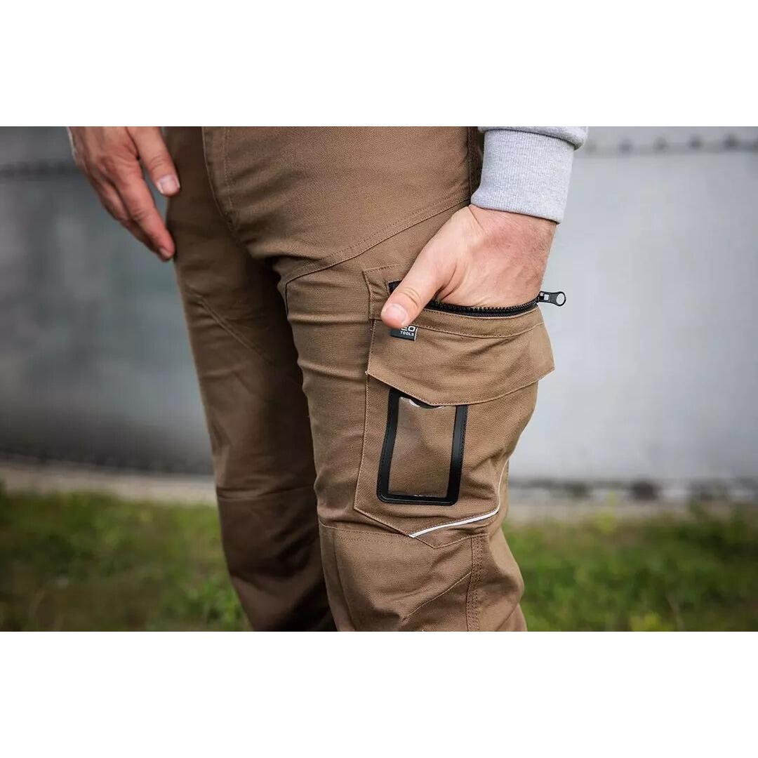 Pantaloni de lucru, bumbac si poliester, model Mix&Match, maro, marimea XXL/56, NEO GartenVIP DiyLine