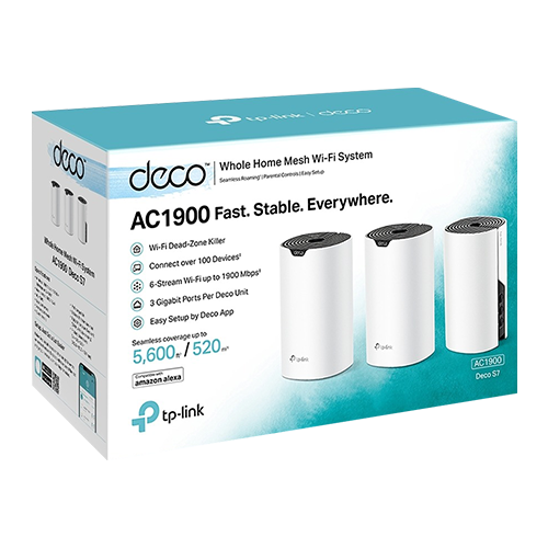 Sistem Mesh Wi-Fi TP-Link Deco S7(pachet de 3), AC1900, Dual-Band, 3x3 MU-MIMO DecoS7(3-pack) SafetyGuard Surveillance