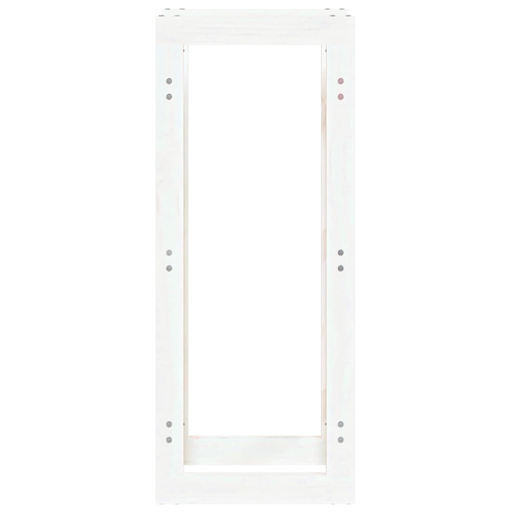 Rastel pentru lemne de foc, alb, 41x25x100 cm, lemn masiv pin GartenMobel Dekor