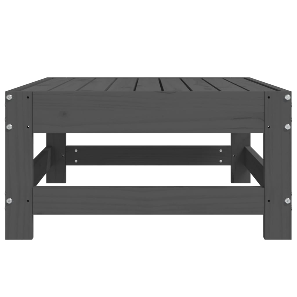 Taburet de grădină, gri, lemn masiv de pin GartenMobel Dekor