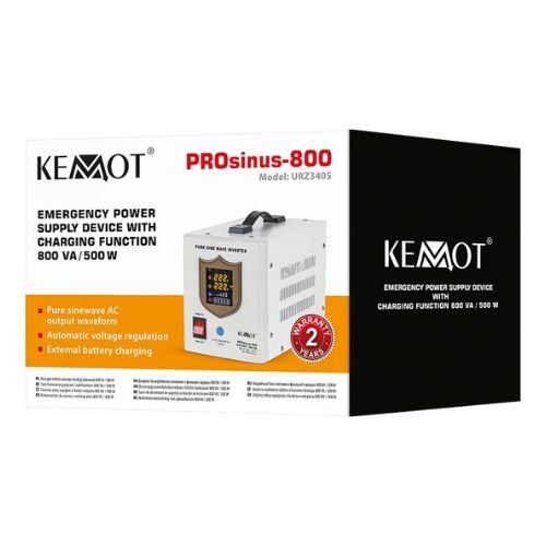 UPS Centrale Termice Sinus Pur 800VA/500W 12V - KEMOT URZ3405 SafetyGuard Surveillance