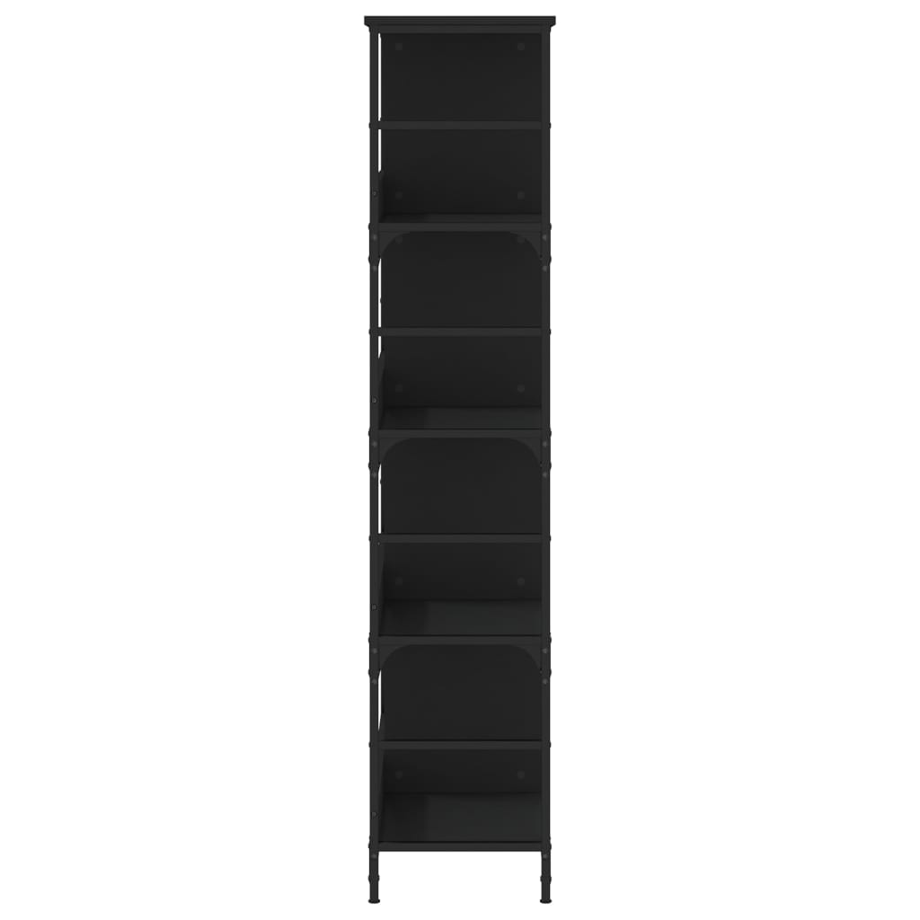 Bibliotecă, negru, 78,5x33x153 cm, lemn prelucrat GartenMobel Dekor