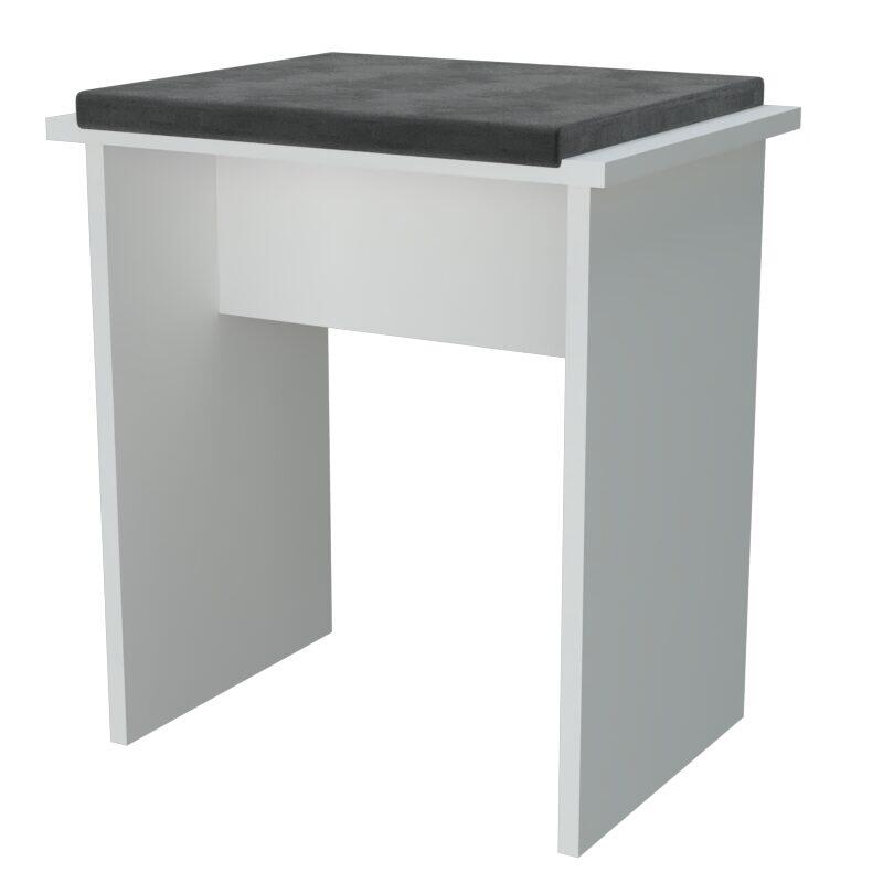 Masa de toaleta/machiaj + Taburet, alba, cu oglinda si LED-uri, Irina, 94x43x141 cm GartenVIP DiyLine