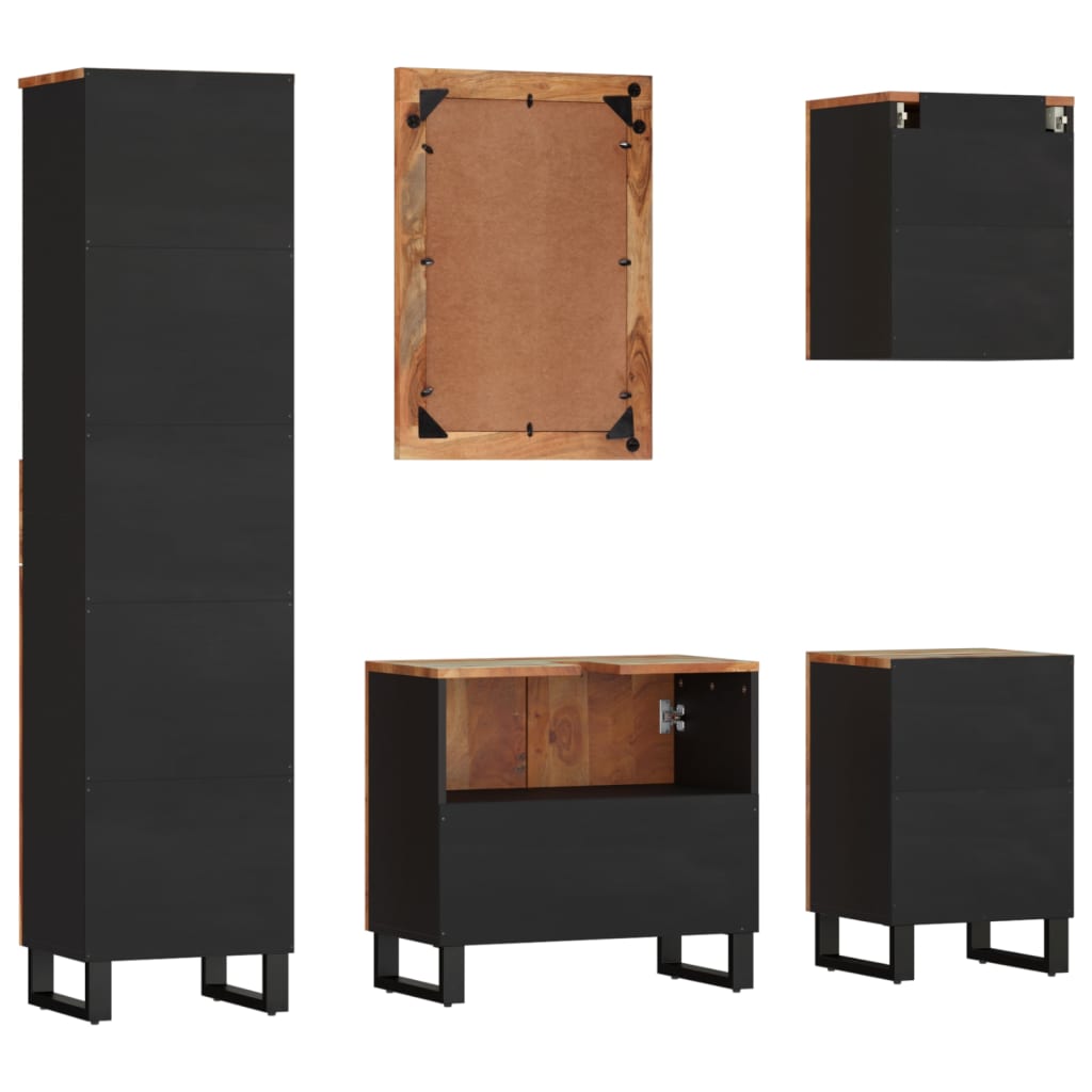 Set mobilier de baie, 5 piese, lemn masiv reciclat GartenMobel Dekor