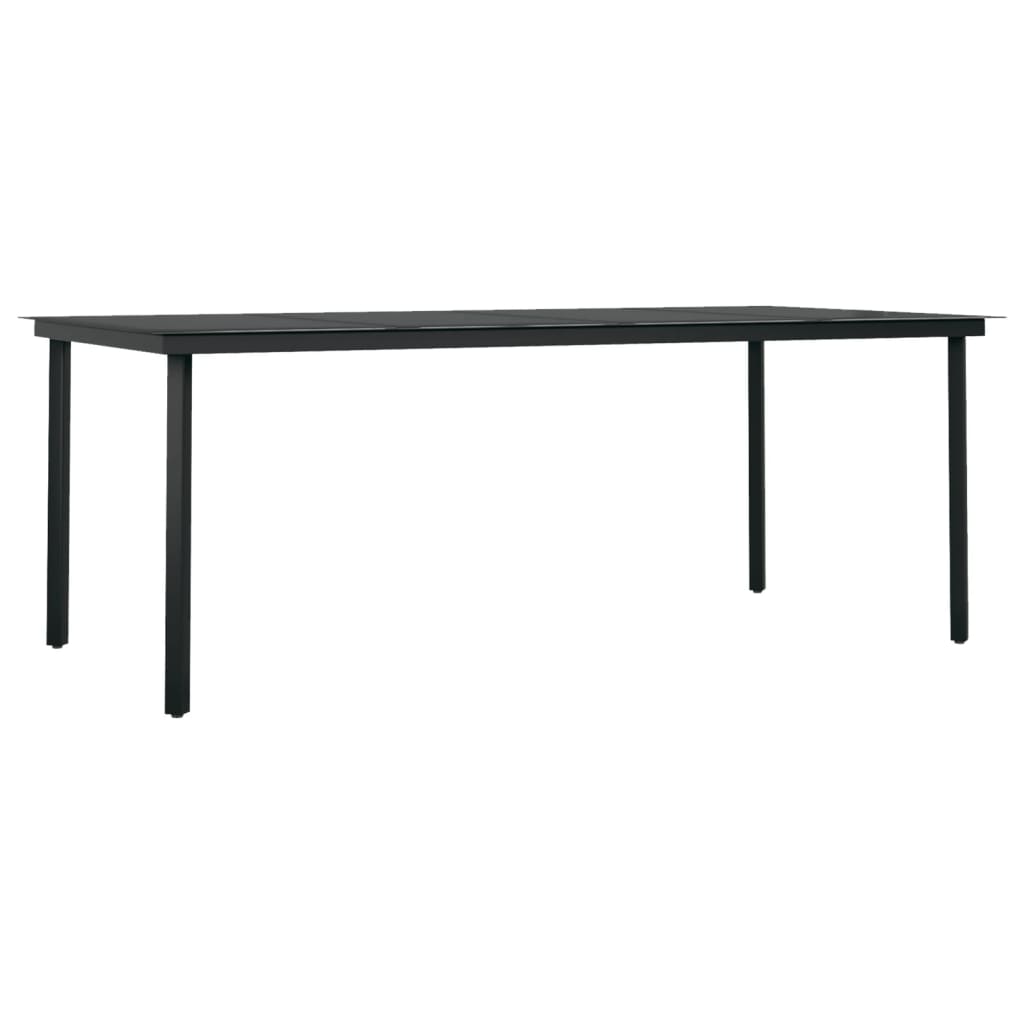 Set mobilier de grădină, 7 piese, negru GartenMobel Dekor