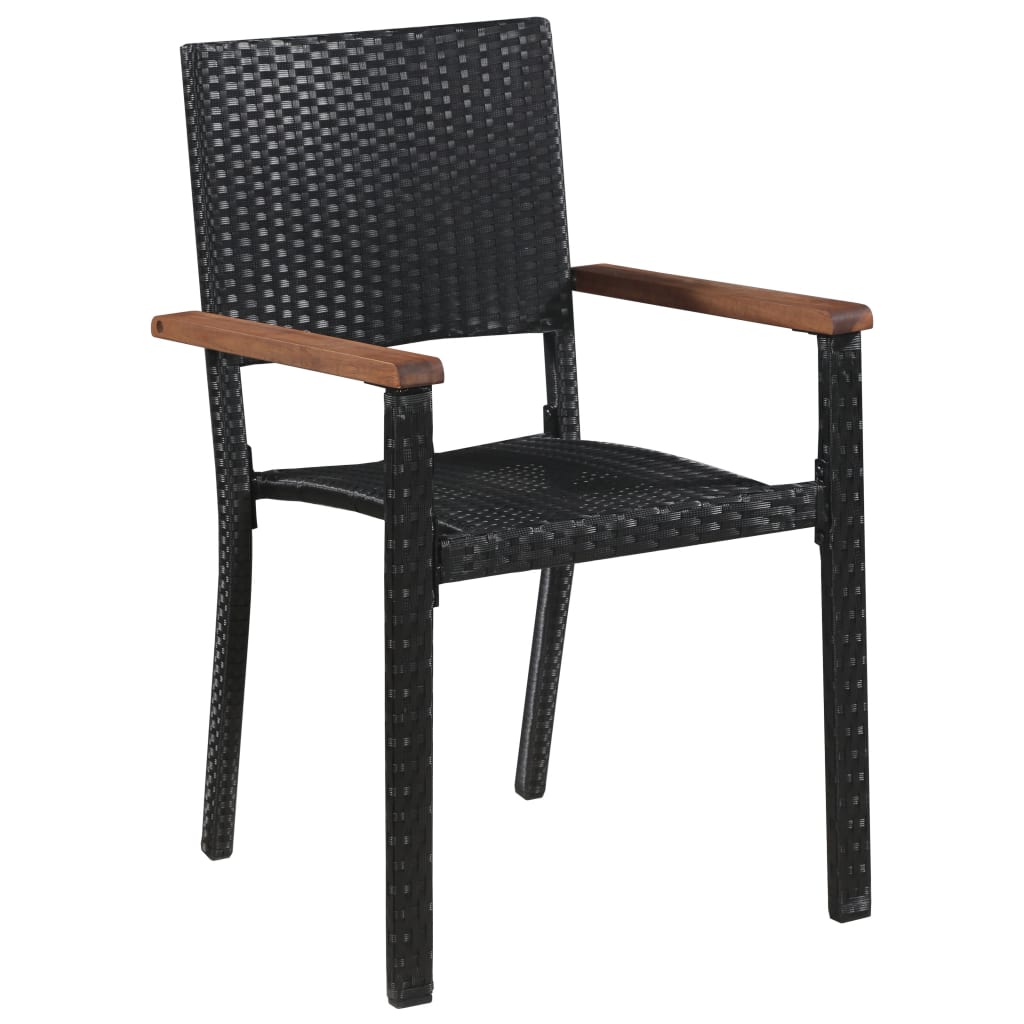 Set mobilier de grădină, 7 piese, negru GartenMobel Dekor