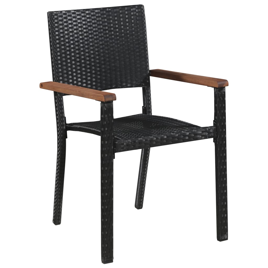 Set mobilier pentru grădină, 7 piese, negru GartenMobel Dekor