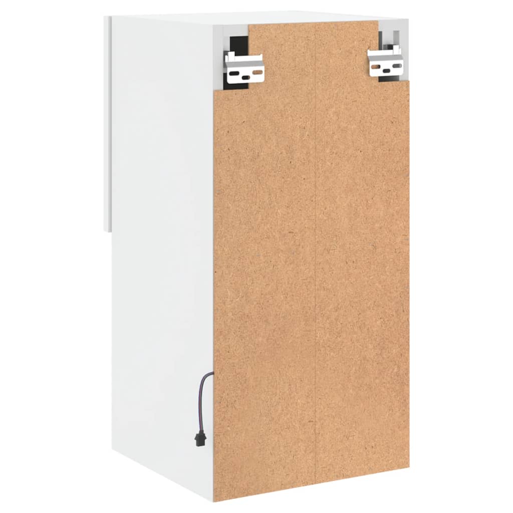 Comodă TV cu lumini LED, alb, 30,5x30x60 cm GartenMobel Dekor