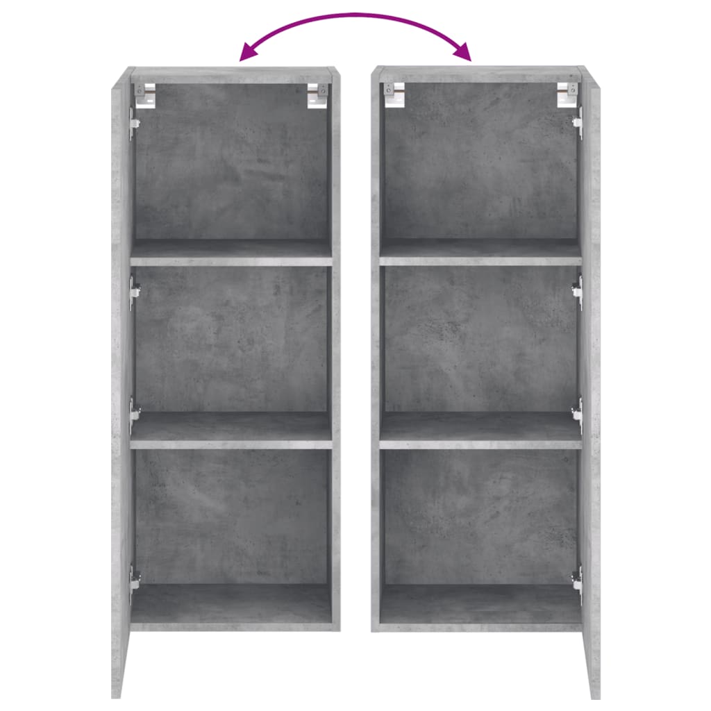 Comodă TV de perete, gri beton, 40,5x30x102 cm, lemn prelucrat GartenMobel Dekor