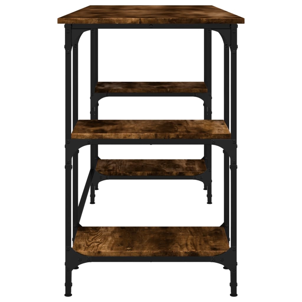 Birou, stejar fumuriu, 140x50x75 cm, metal și lemn prelucrat GartenMobel Dekor