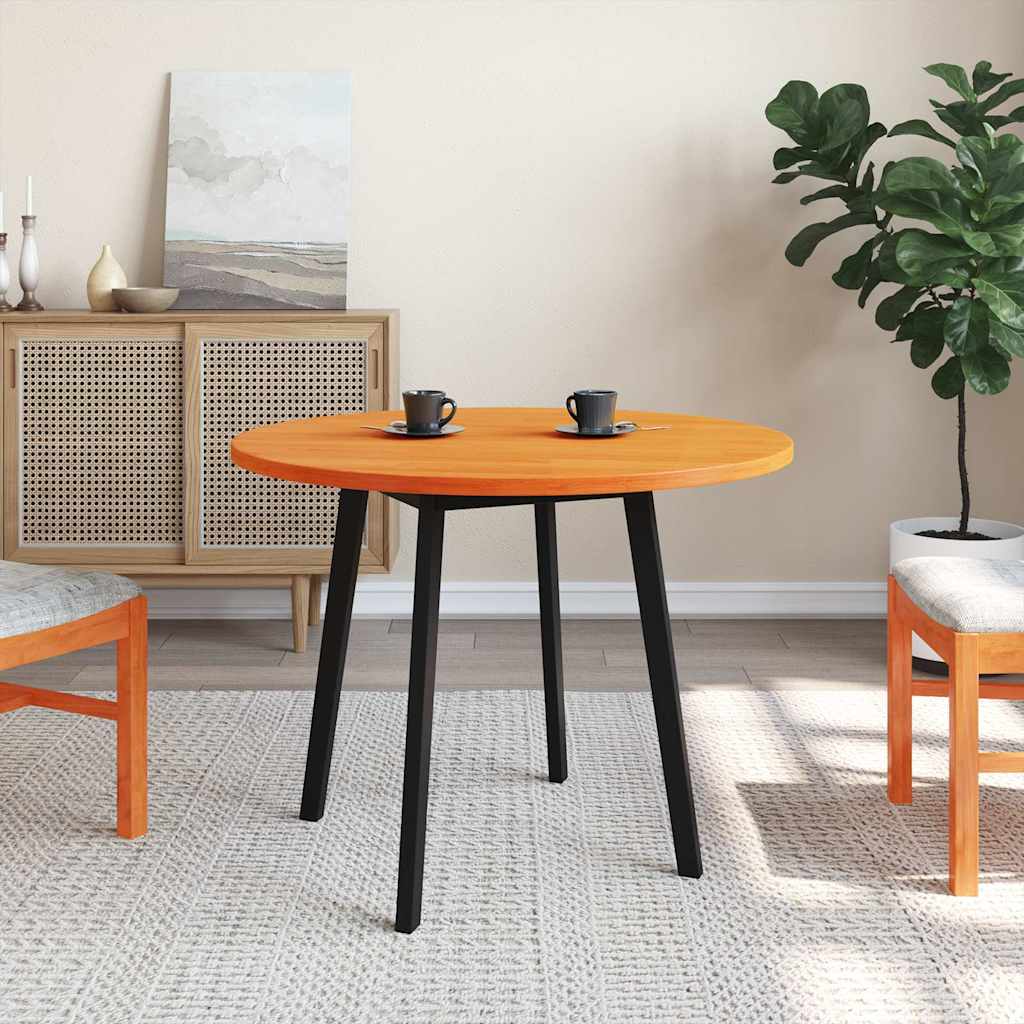 Blat de masă rotund, maro ceruit, Ø90x2,5 cm, lemn masiv de pin GartenMobel Dekor