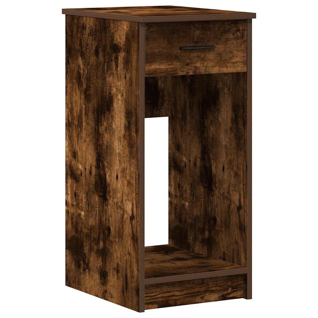 Suport turn pentru computer cu sertar Stejar afumat 35x45x77 cm GartenMobel Dekor