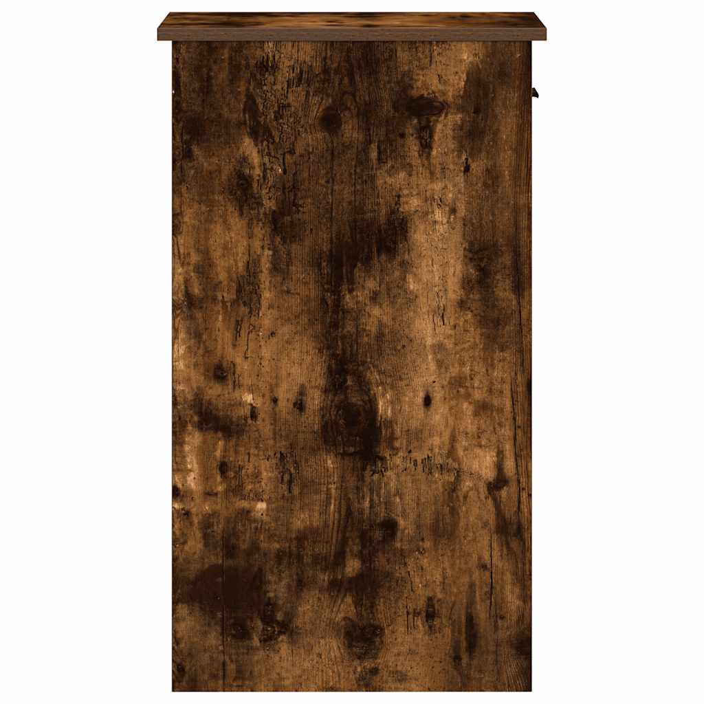 Suport turn pentru computer cu sertar Stejar afumat 35x45x77 cm GartenMobel Dekor