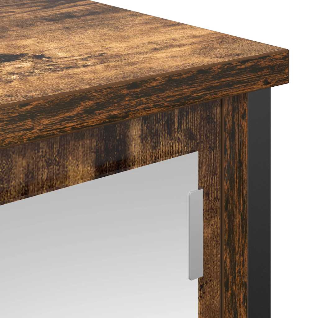 Dulap de baie cu oglindă stejar afumat 60x21x60 cm GartenMobel Dekor