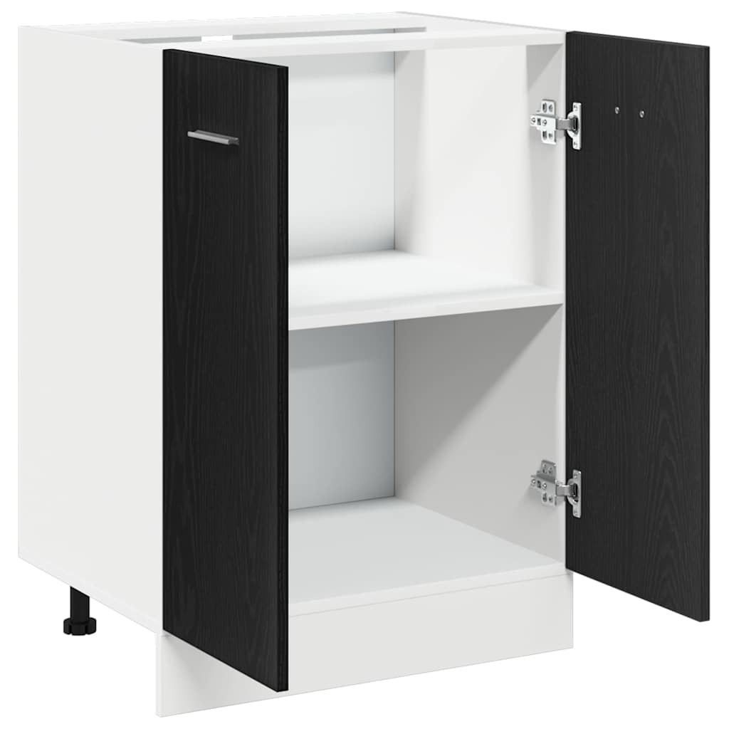 Dulap inferior, stejar negru, 60x46x81,5 cm, lemn prelucrat GartenMobel Dekor