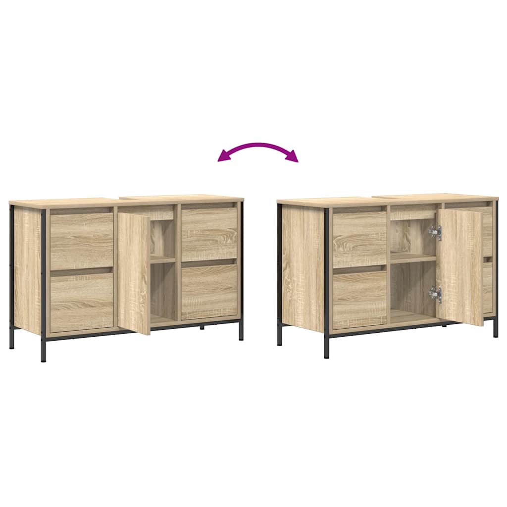 Dulap pentru chiuvetă cu sertare Stejar Sonoma 90x34,5x60 cm GartenMobel Dekor