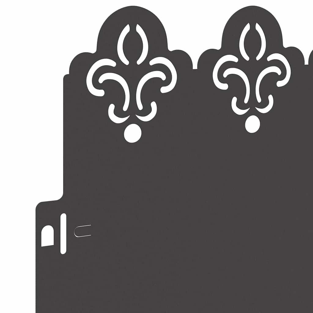 Borduri pentru gazon 30 pcs Negru 103 x 0,05 x 22 cm Oțel GartenMobel Dekor