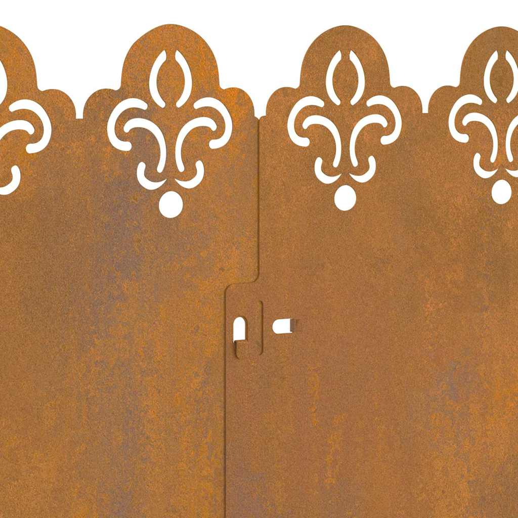 Borduri pentru gazon 30 pcs Ruginit 103 x 0,05 x 22 cm GartenMobel Dekor