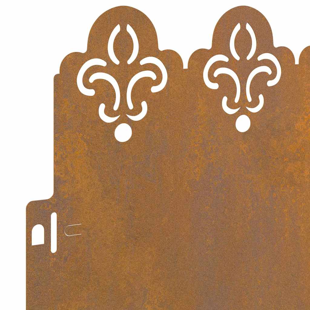 Borduri pentru gazon 30 pcs Ruginit 103 x 0,05 x 22 cm GartenMobel Dekor