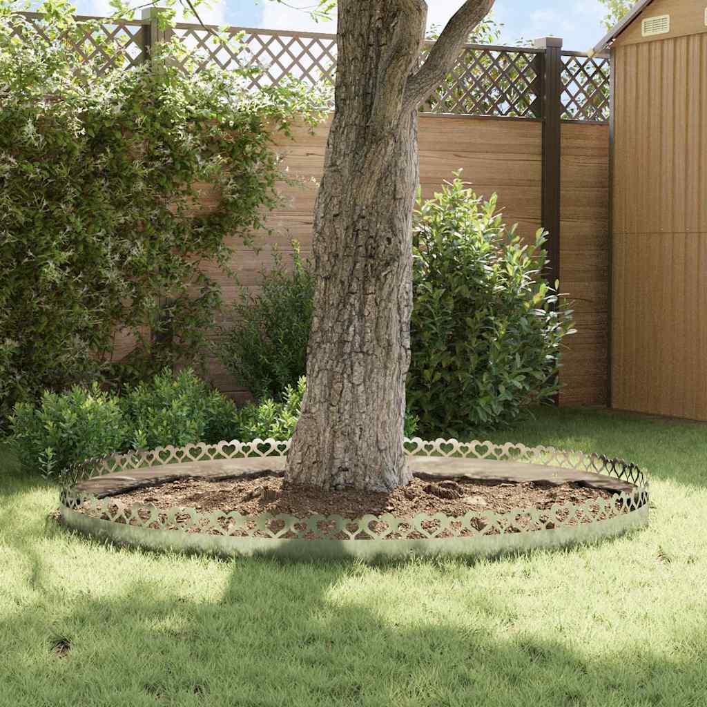 Borduri pentru gazon 10 pcs Argintiu 103 x 0,05 x 22 cm GartenMobel Dekor