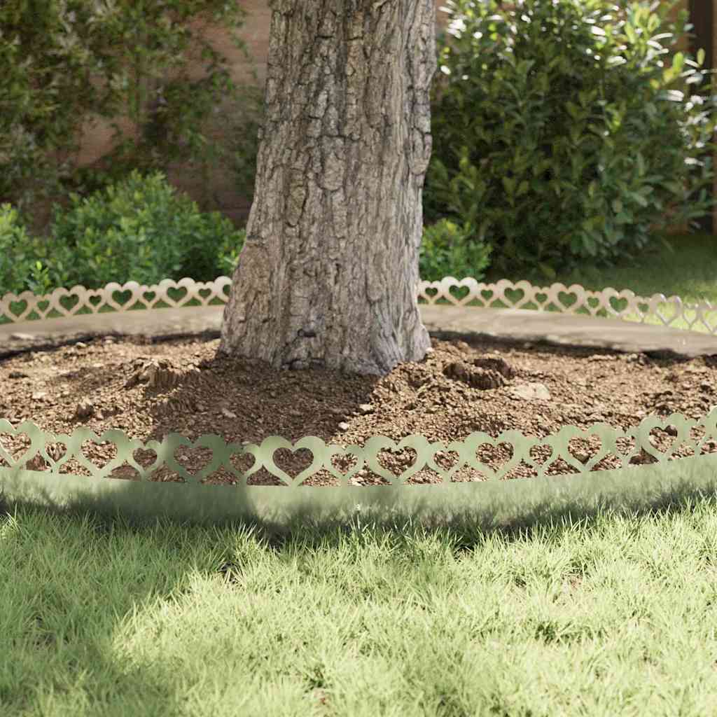 Borduri pentru gazon 10 pcs Argintiu 103 x 0,05 x 22 cm GartenMobel Dekor