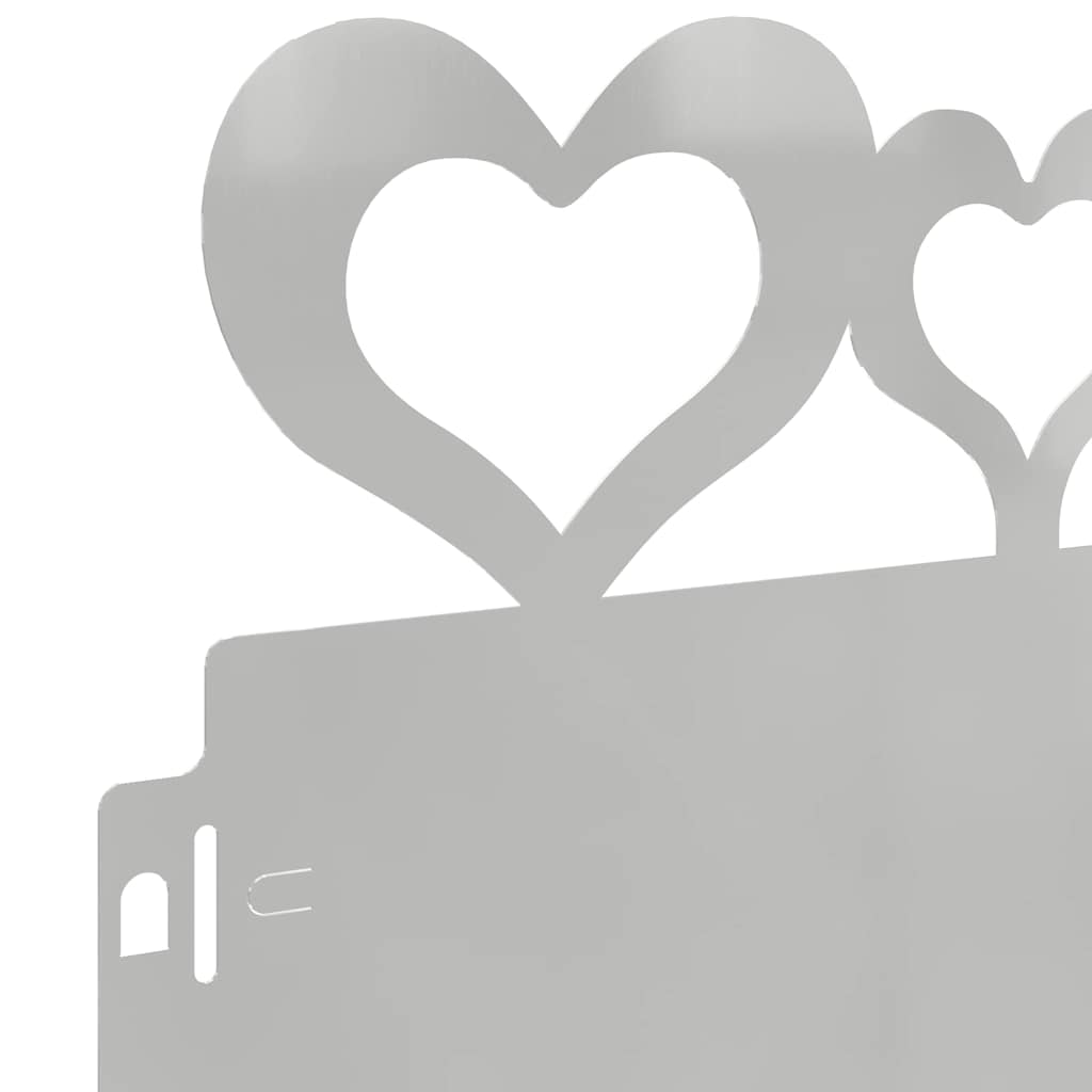 Borduri pentru gazon 10 pcs Argintiu 103 x 0,05 x 22 cm GartenMobel Dekor