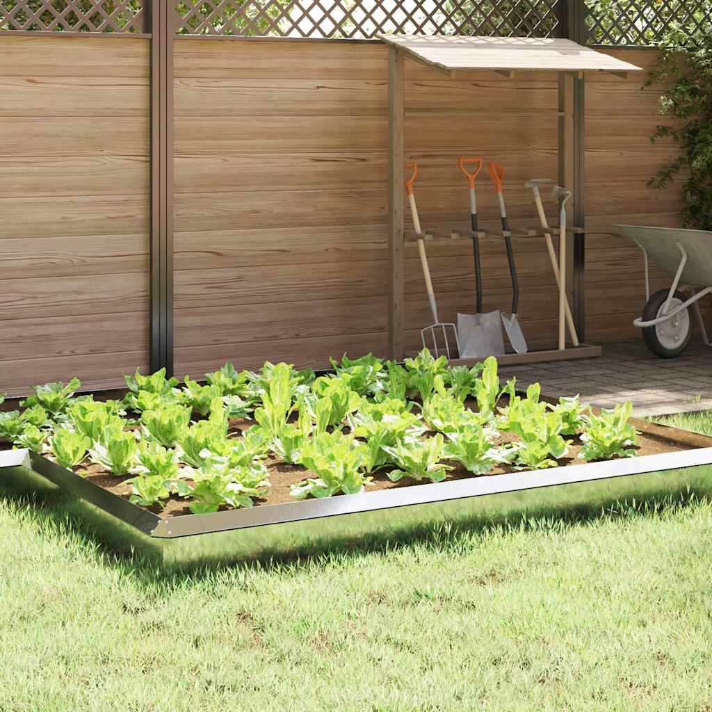 Gard pentru melci 16 pcs Argintiu 100 x 3,5 x 25 cm GartenMobel Dekor