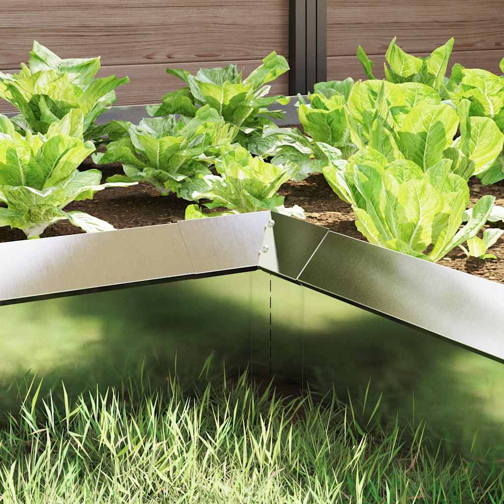 Gard pentru melci 4 pcs Argintiu 10 x 10 x 25 cm GartenMobel Dekor