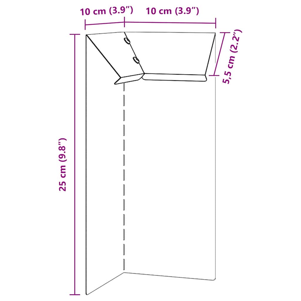 Gard pentru melci 4 pcs Argintiu 10 x 10 x 25 cm GartenMobel Dekor