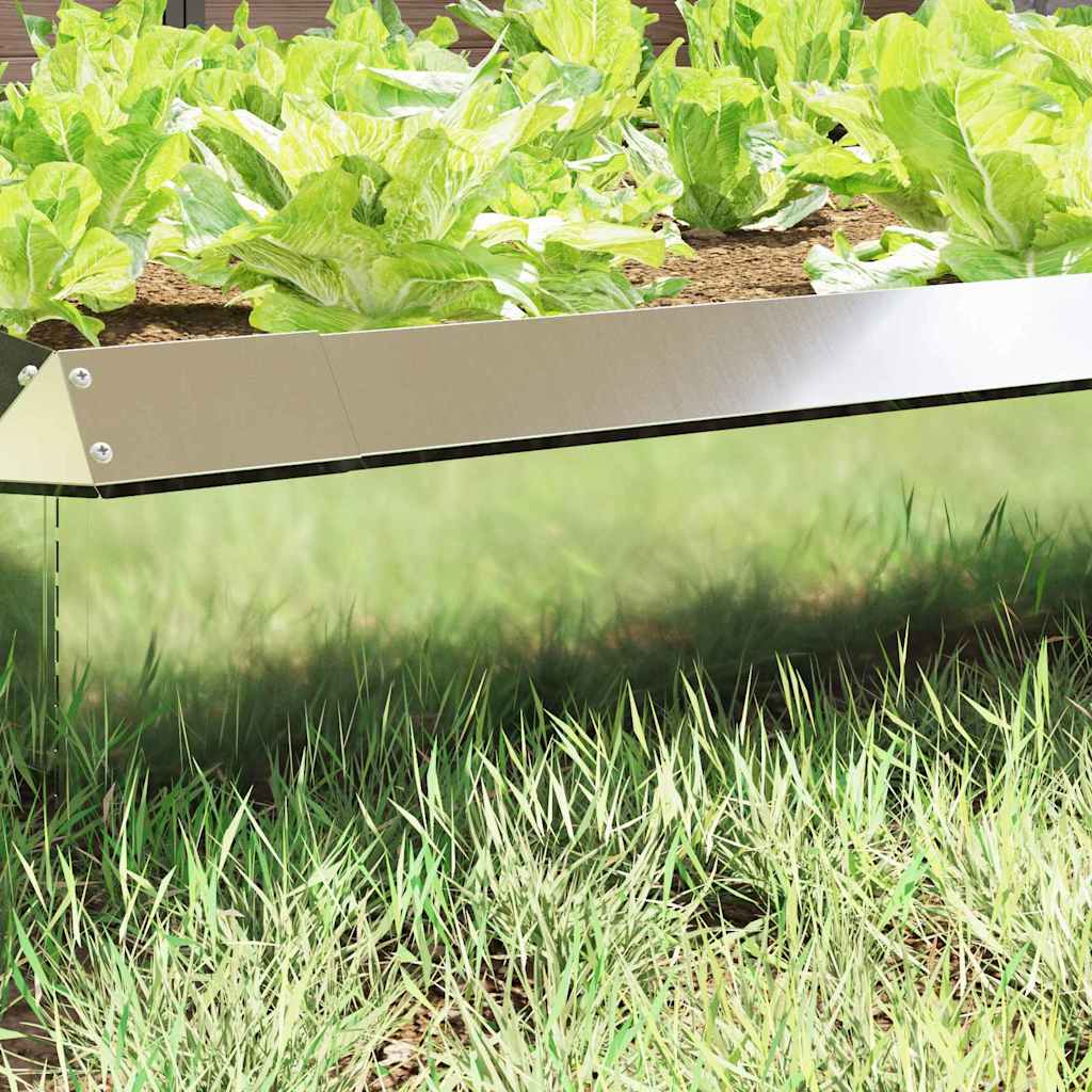 Gard pentru melci Argintiu 100 x 3,5 x 25 cm Oțel Galvanizat GartenMobel Dekor