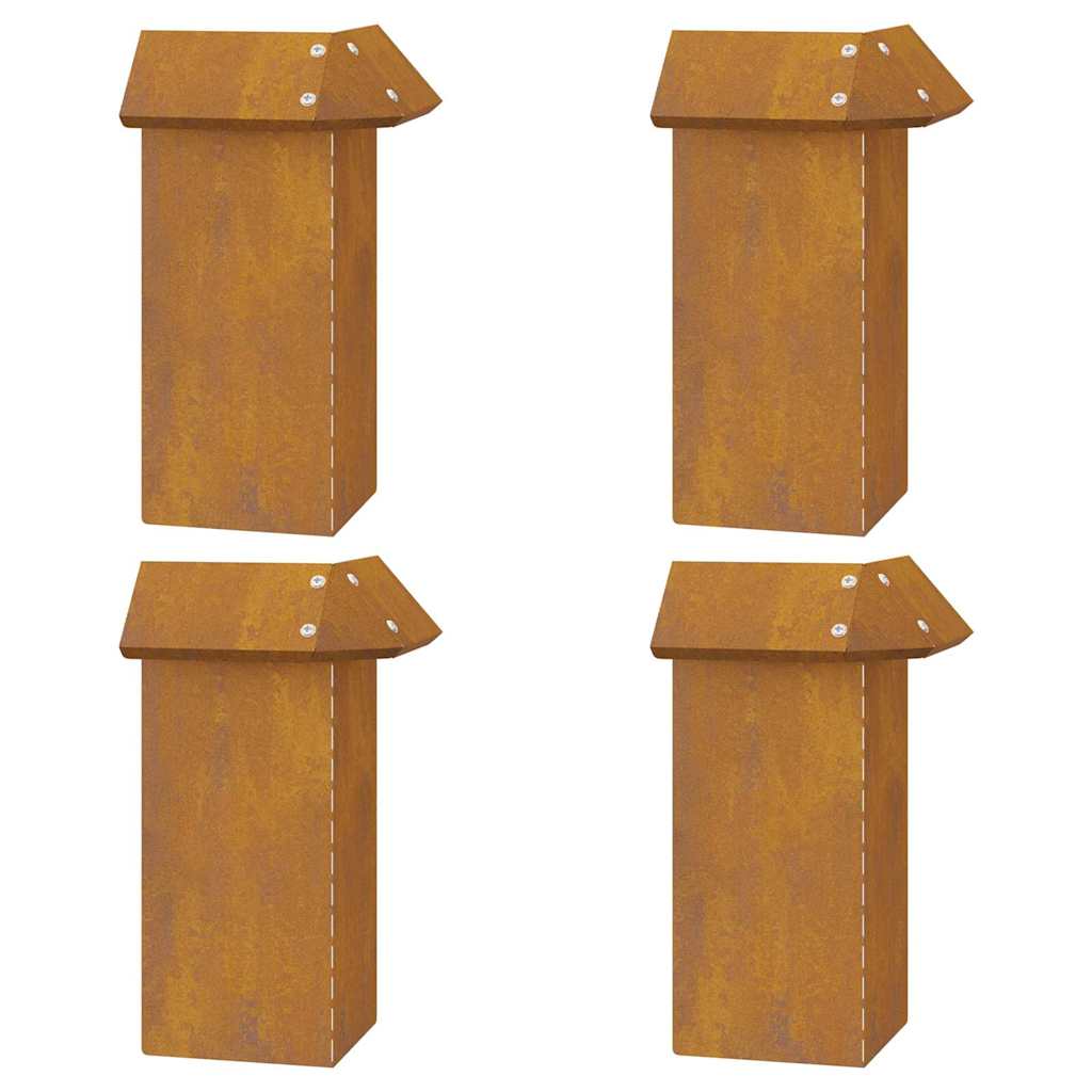 Garduri pentru melci 8 pcs Ruginit Oțel rezistent de intemperii GartenMobel Dekor