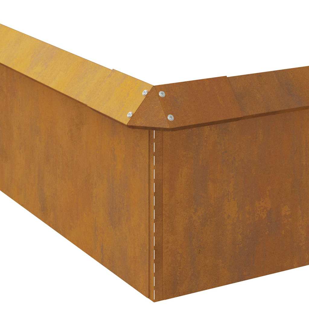 Garduri pentru melci 8 pcs Ruginit Oțel rezistent de intemperii GartenMobel Dekor