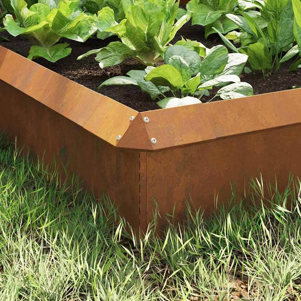 Garduri pentru melci 8 pcs Ruginit Oțel rezistent de intemperii GartenMobel Dekor