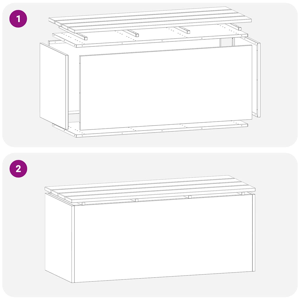 Bancă de grădină Alb 100 x 40 x 43 cm Oțel GartenMobel Dekor