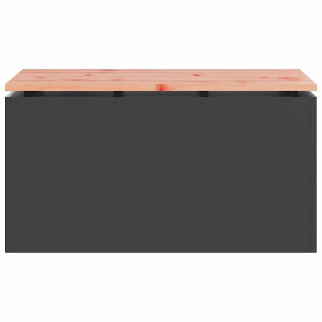 Bancă de grădină Negru 80 x 40 x 43 cm Oțel GartenMobel Dekor