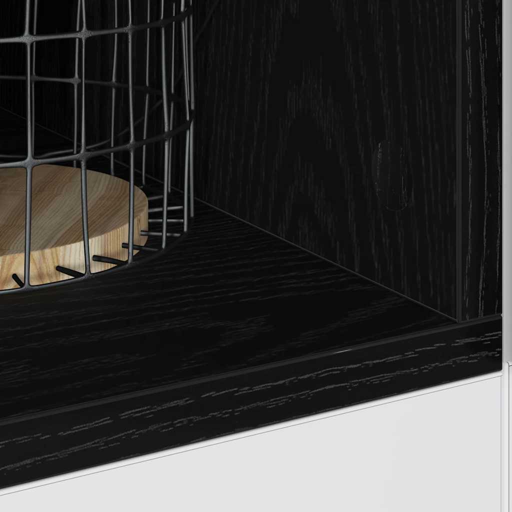 Culoar de bază pentru bucătărie cu raft Riga Stejar negru GartenMobel Dekor