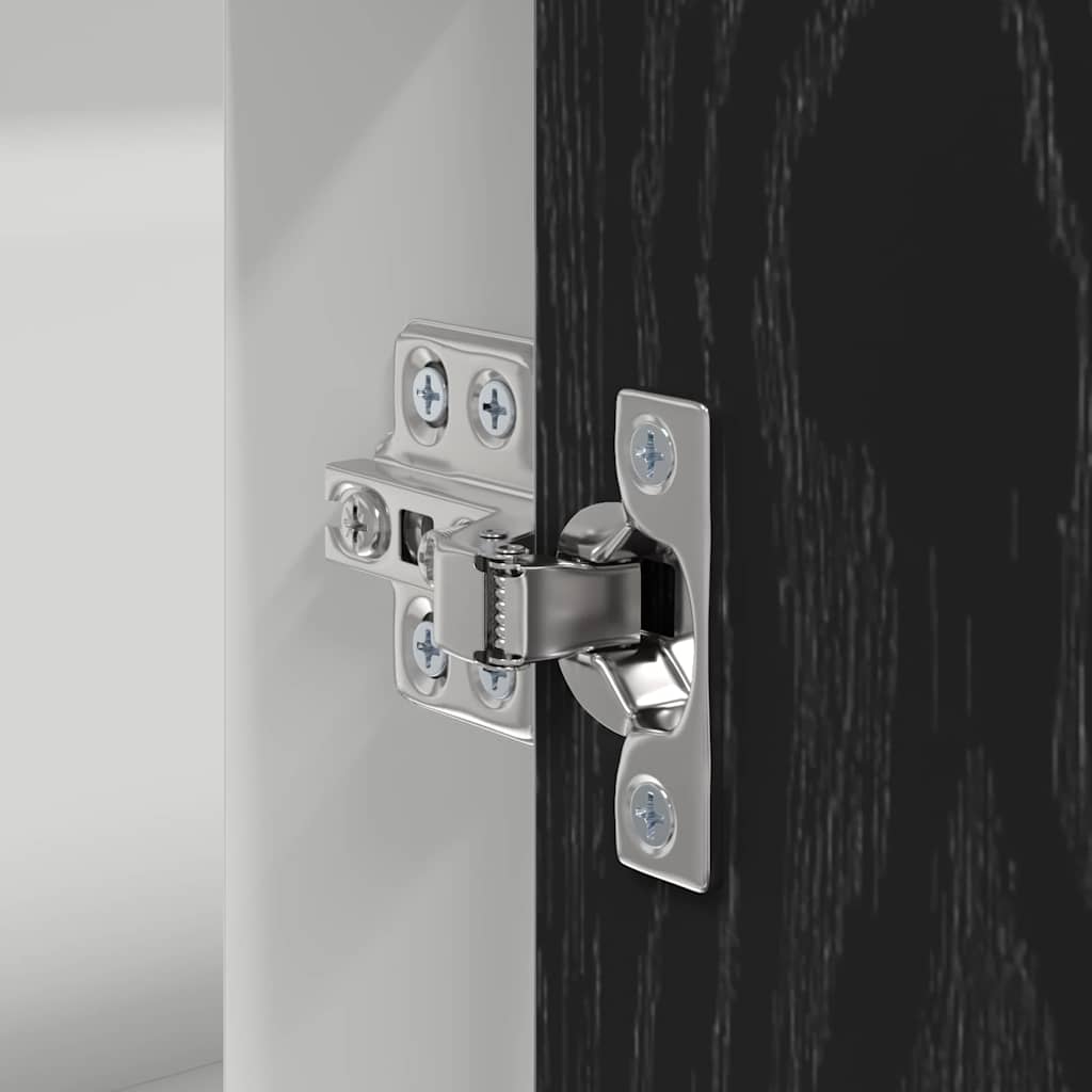 Dulap de colț pentru bucătărie cu depozitare Riga Stejar negru GartenMobel Dekor