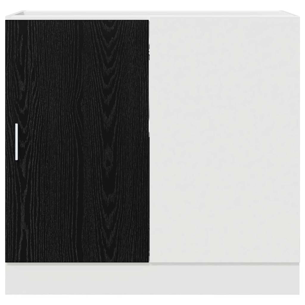 Dulap de colț pentru bucătărie cu depozitare Riga Stejar negru GartenMobel Dekor