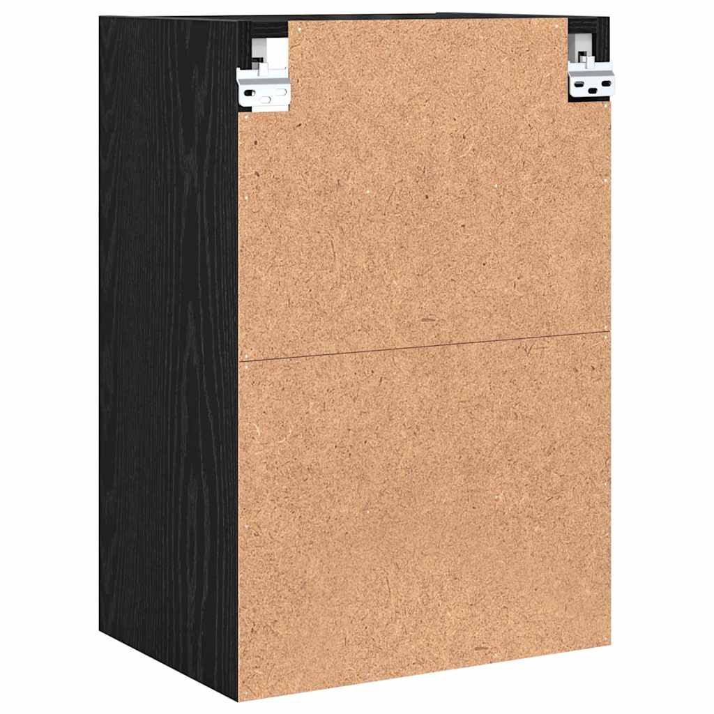 Dulap suspendat cu raft Riga Stejar negru 40 x 29,5 x 60 cm GartenMobel Dekor