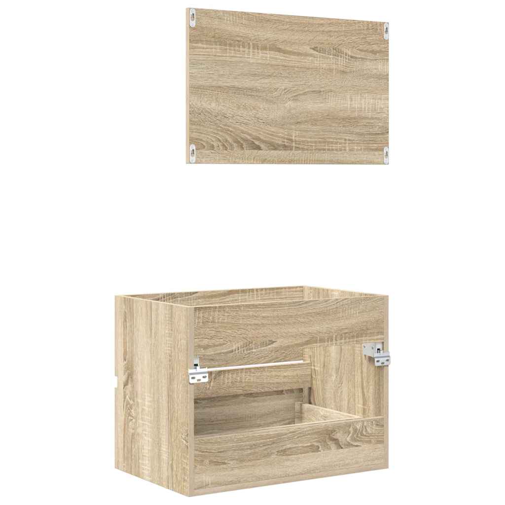 Set de mobilier pentru baie Stejar Sonoma Lemn compozit GartenMobel Dekor