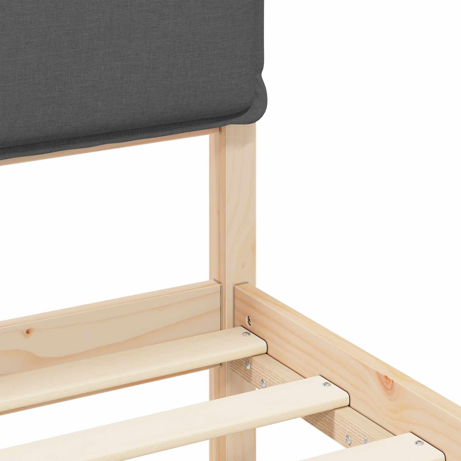 Cadru de pat cu tăblie tapițată Gri închis 120 x 190 cm GartenMobel Dekor