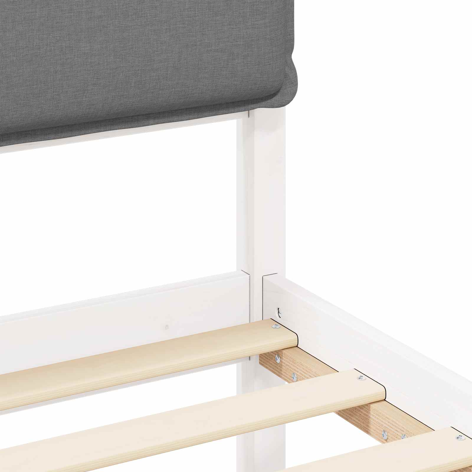 Cadru de pat cu tăblie tapițată Gri deschis 90 x 190 cm GartenMobel Dekor