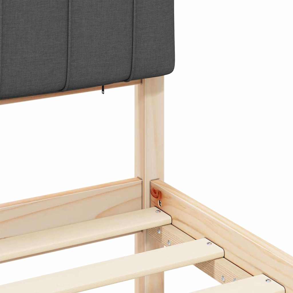 Cadru de pat cu tăblie tapițată Gri închis 180 x 200 cm GartenMobel Dekor