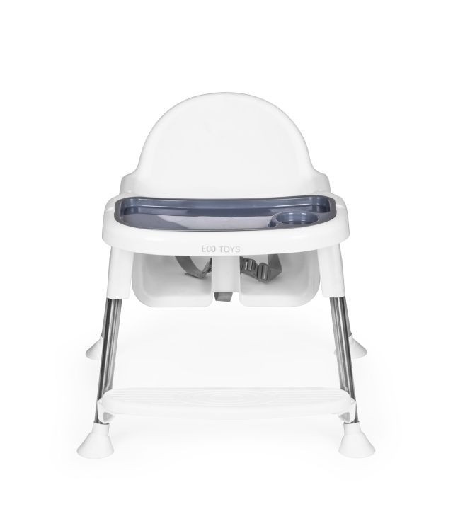 Homelux Etetőszék 2 az 1-ben tálcával övekkel fehér Mobalis Homvera